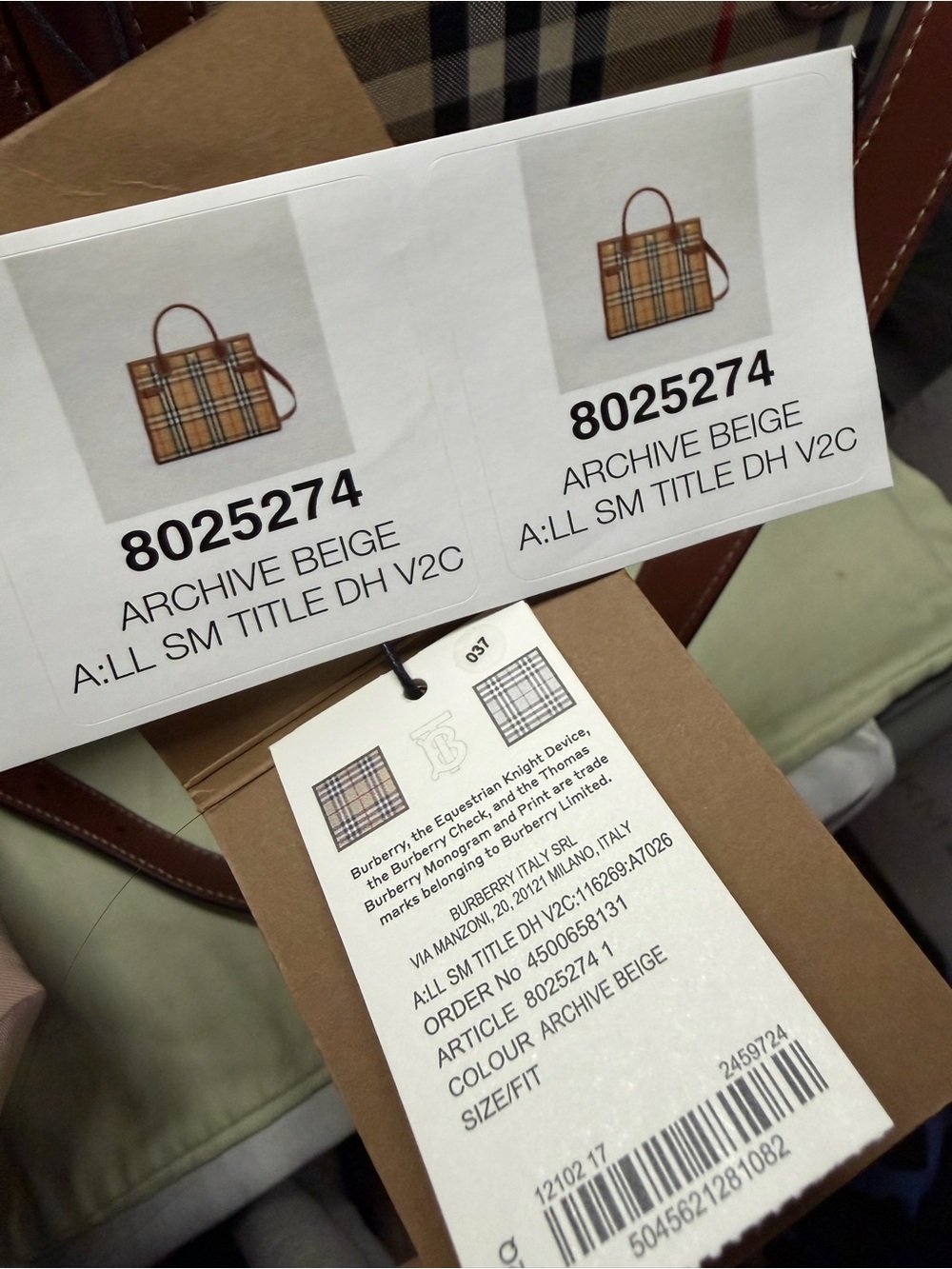 Burberry Small Title Bag Vintage Check NWT | Featured on HBO Succession - Picture 14 of 14